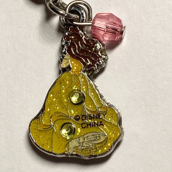 Vintage Disney Beauty & The Beast Charm Princess Belle Zipper Pull Purse Signed - Picture 5 of 8